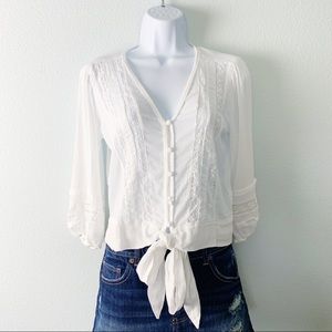 Abercrombie & Fitch  white Lace trim Size XS